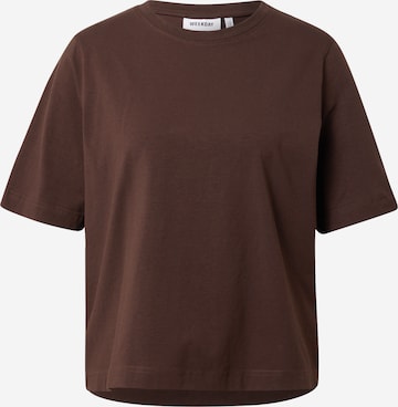 T-shirt WEEKDAY en marron : devant