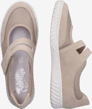 Rieker Ballet Flats with Strap in Beige