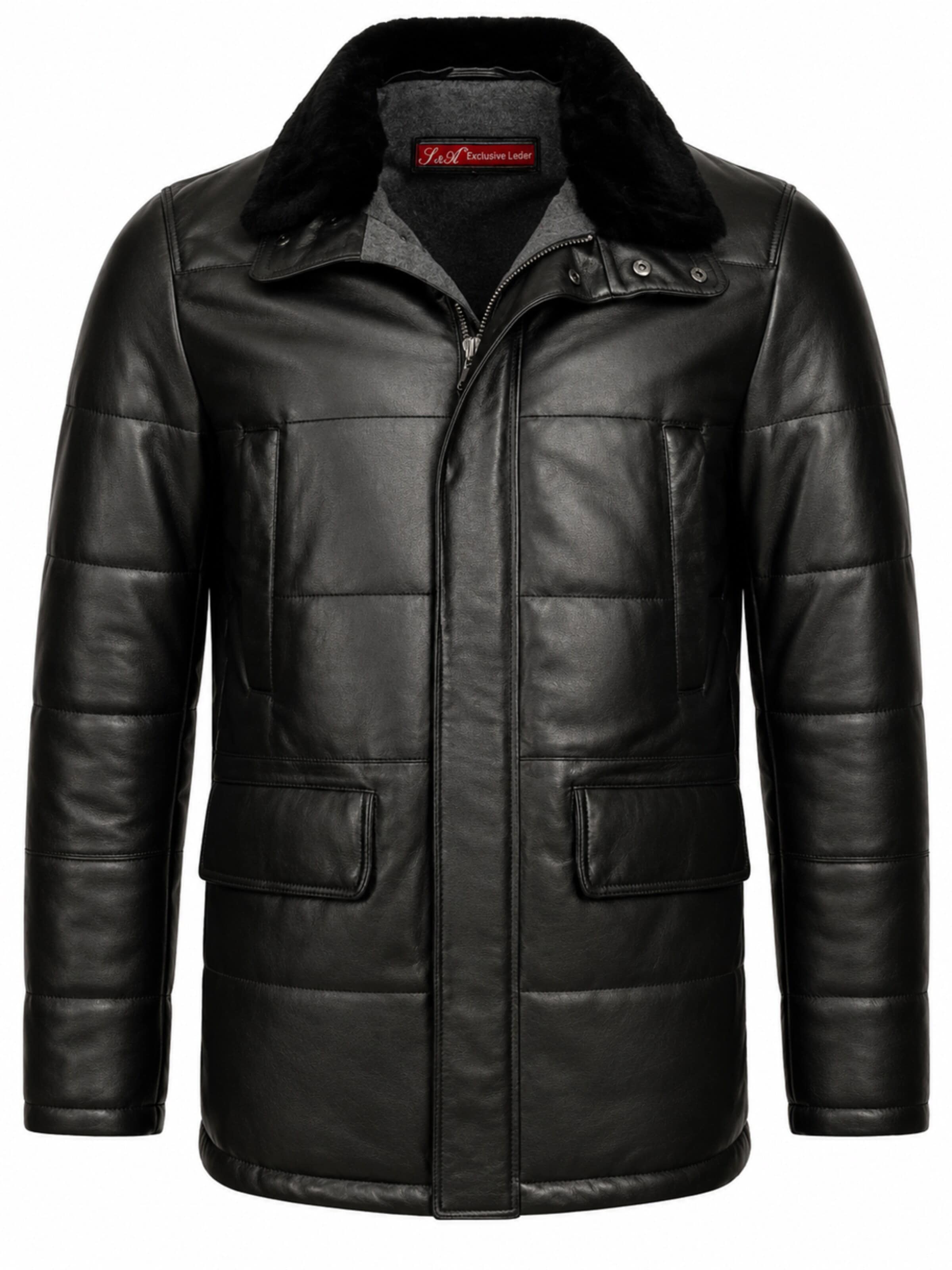 Mouflon Between-Season Jacket 'Aaron' in Black: front