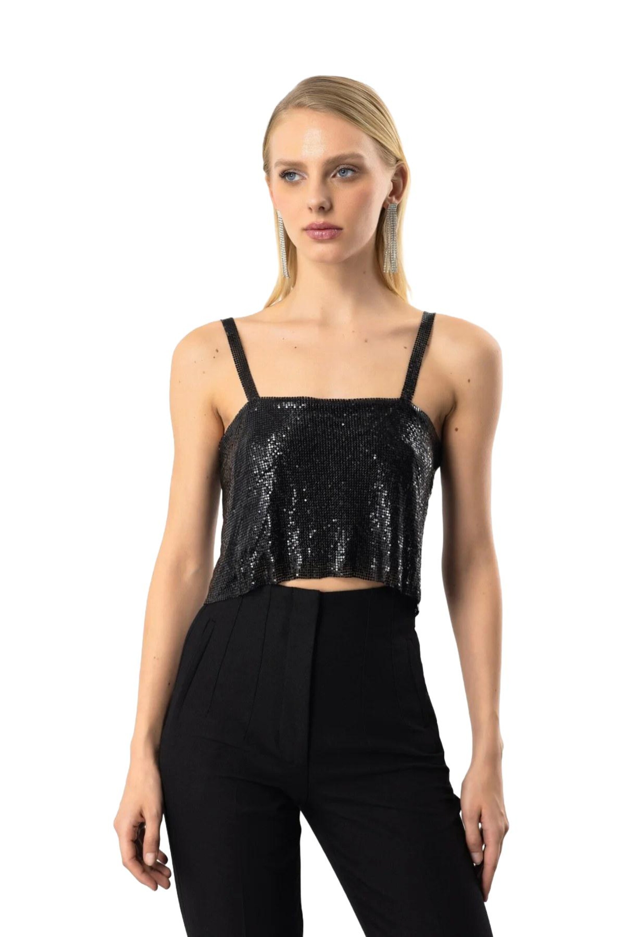 No Matter What Top in Black: front