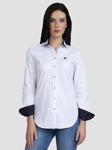 Sir Raymond Tailor Blouse 'Lokossa' in Wit: voorkant