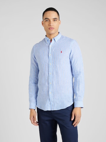 Slim fit Camicia di Polo Ralph Lauren in blu: frontale