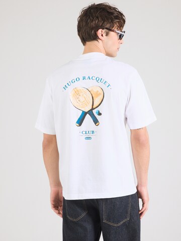 HUGO Μπλουζάκι 'Nulaxo' σε λευκό: μπροστά