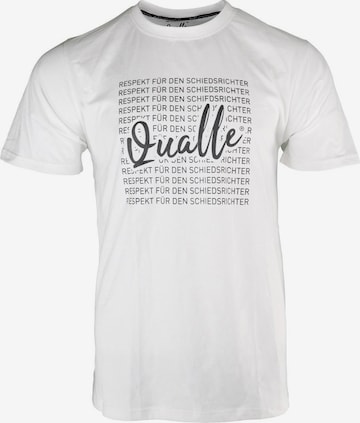 Qualle Shirt '100% Respekt' in White: front