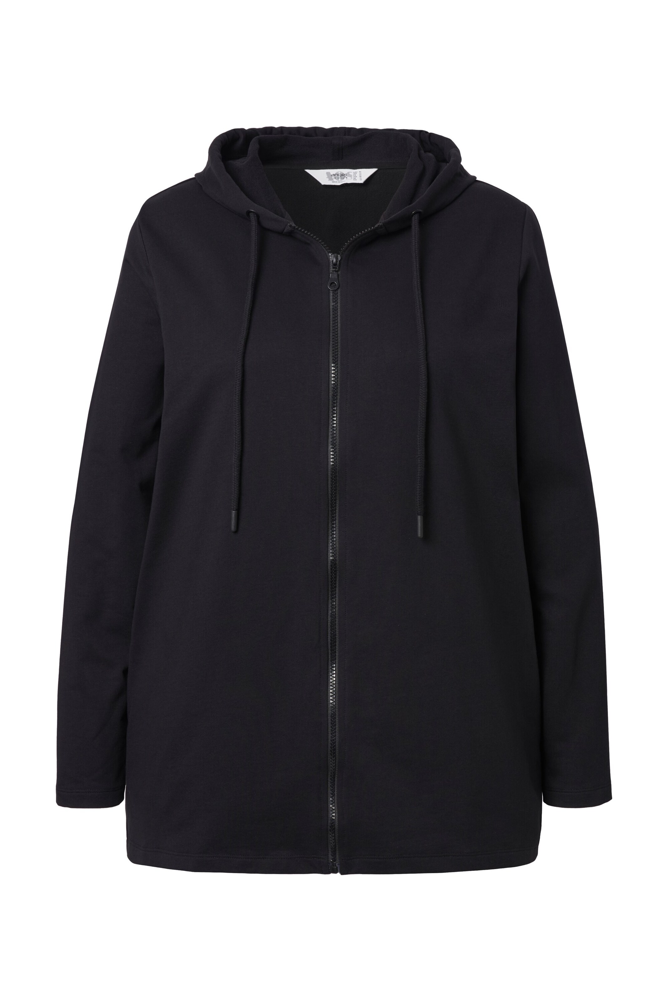 Angel of Style Zip-Up Hoodie in Black: front