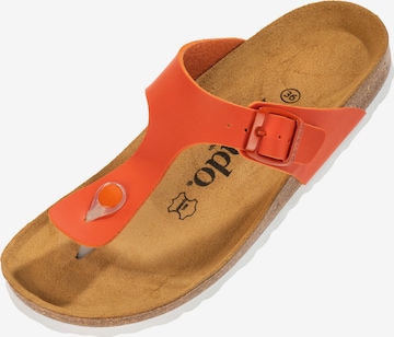 Palado T-bar sandals 'Palado Kos Matt' in Orange: front