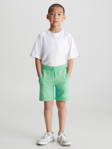 Calvin Klein Jeans Normální Kalhoty – zelená