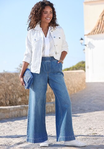 BUFFALO Laiad sääred Voltidega teksapüksid, värv sinine