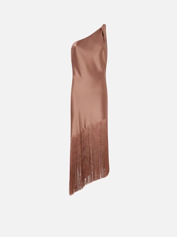 PINKO Sukienka 'PINKO KIWI ABITO SATIN CON FRANGE ABITO' w kolorze brązowy