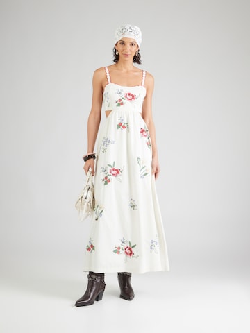 Abercrombie & Fitch Zomerjurk in Wit: voorkant