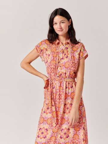 NAF NAF Shirt Dress 'Sunset' in Orange