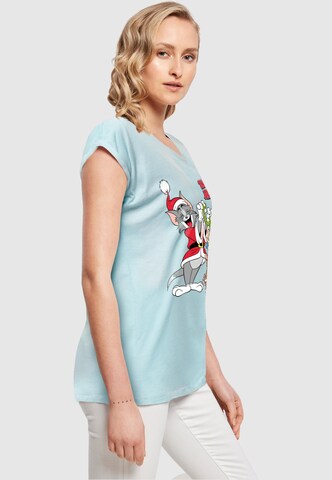 ABSOLUTE CULT Shirt 'Tom And Jerry - Reindeer' in Blauw