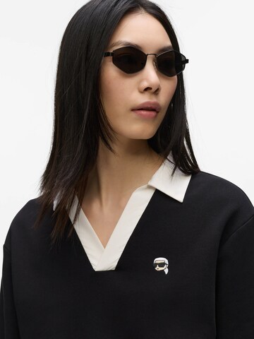 Felpa 'Ikon' di Karl Lagerfeld in nero