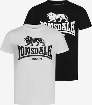 LONSDALEMajica 'KELSO' - crna boja: prednji dio