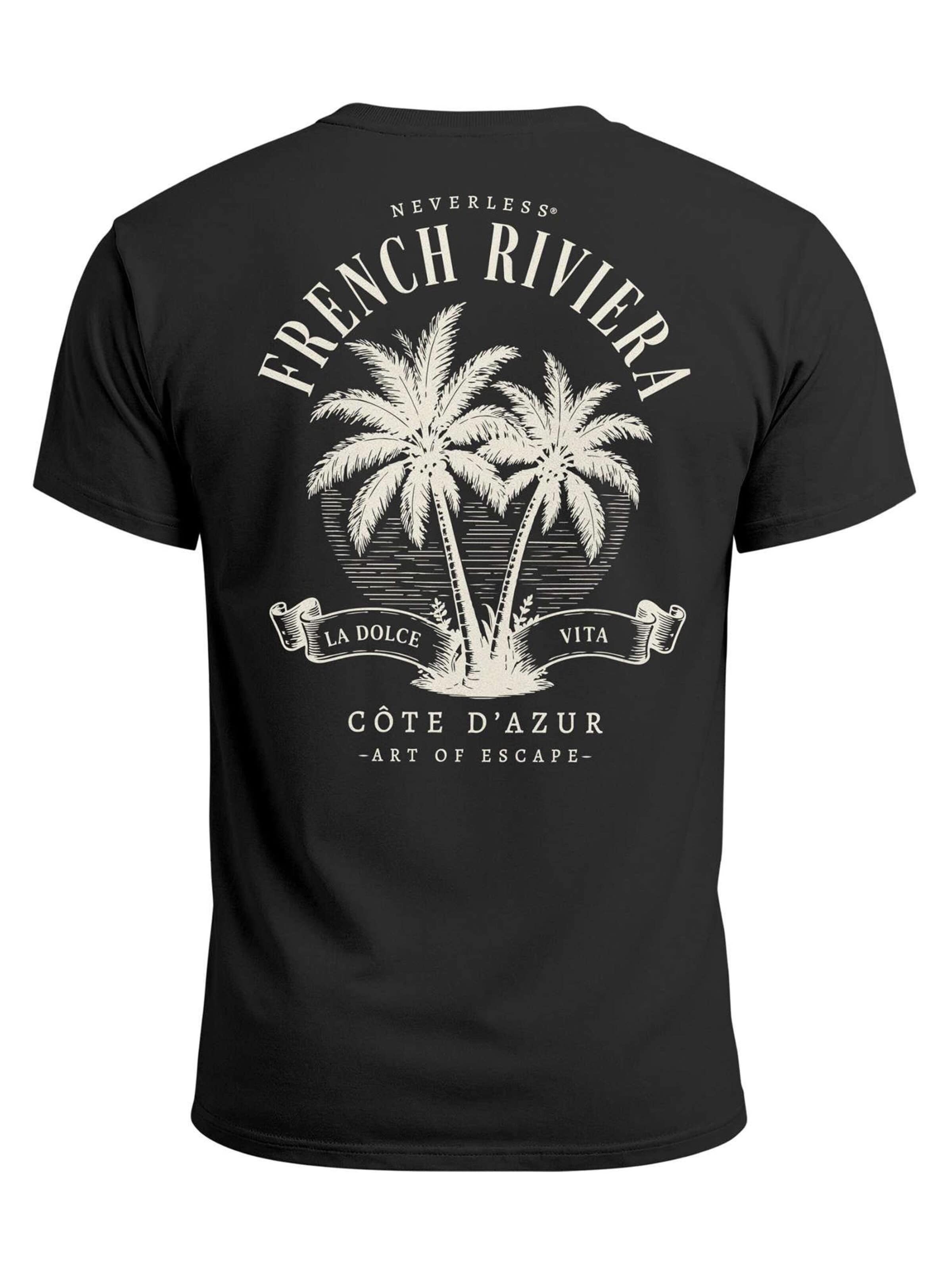 Neverless Shirt 'French Riviera' in Black: front