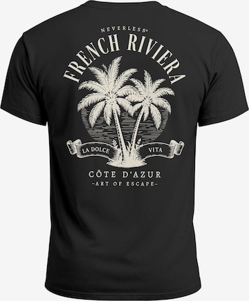 Neverless Shirt 'French Riviera' in Black: front