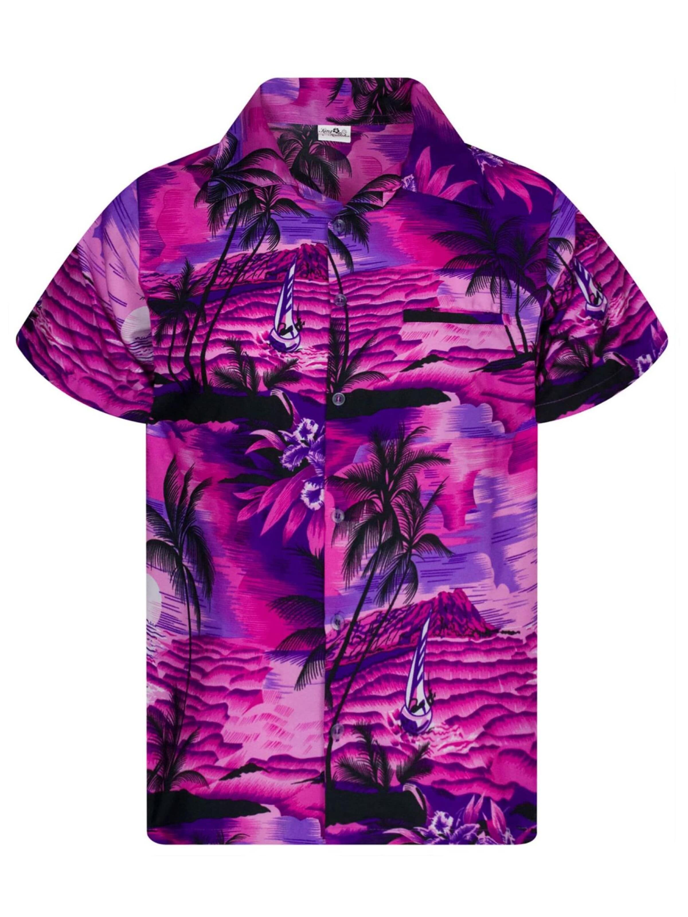Maglietta 'Surf' di King Kameha in rosa: frontale