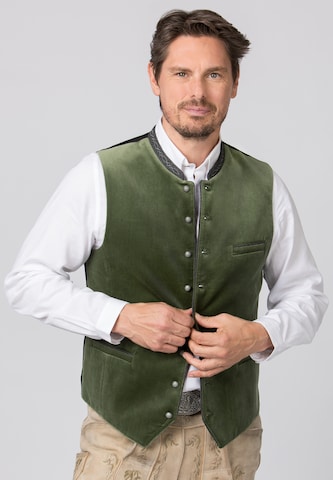 STOCKERPOINT Traditional Vest 'Lorenzo' in Green: front