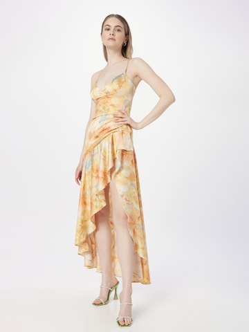 jauktas krāsas Bardot Vasaras kleita 'KALANI': no priekšpuses