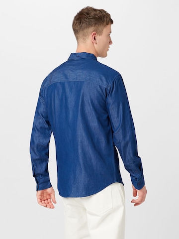 ABOUT YOU Regular fit Overhemd 'Ivan' in Blauw