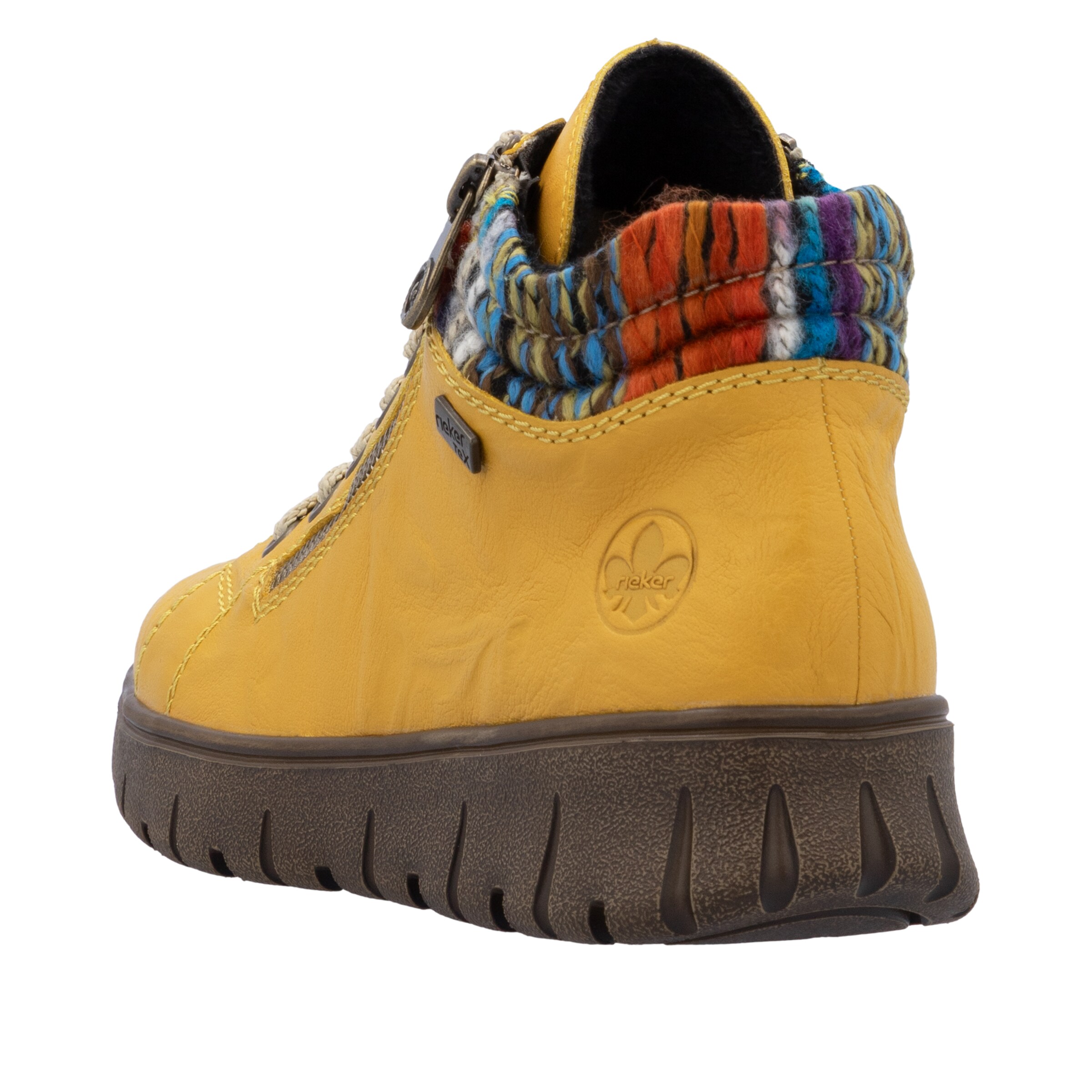 Rieker Lace-Up Ankle Boots in Yellow