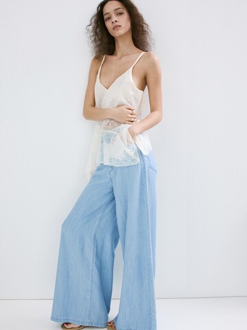 MANGO Wide leg Jeans 'Eva' i blå