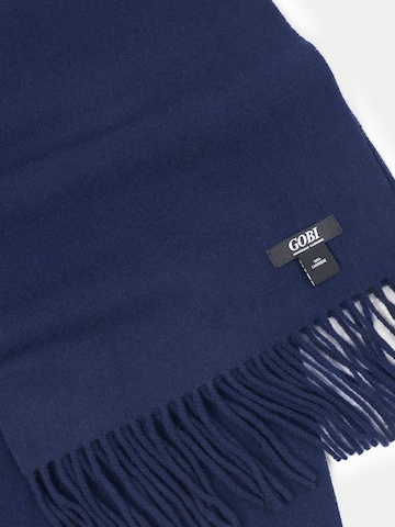 GOBI Cashmere Halsduk 'Unisex Cashmere Fringed Scarf' i blå