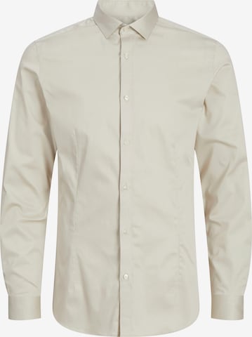 Super Slim Fit Camicia 'JJPRParma' di JACK & JONES in beige: frontale