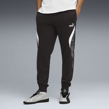 PUMA Tapered Trousers 'Camo' in Black: front