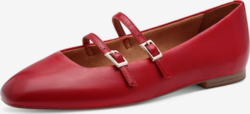 Tamaris Ballet Flats with Strap in Red: front