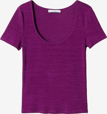 MANGO Koszulka w kolorze fioletowy: przód