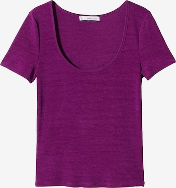 T-shirt MANGO en violet : devant