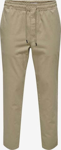 Pantalon chino 'ONSLinus' Only & Sons en vert : devant