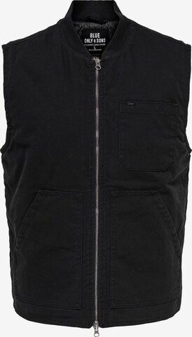 Gilet 'EARL' Only & Sons en noir : devant