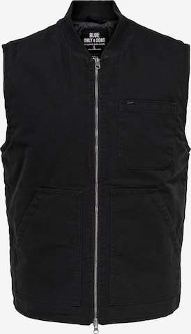 Gilet 'EARL' di Only & Sons in nero: frontale
