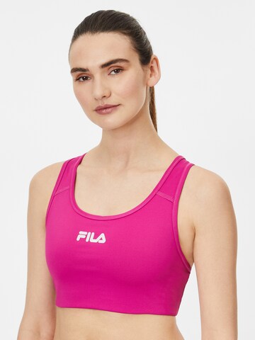 FILA Bustier Sport bh 'Lea' in Roze: voorkant