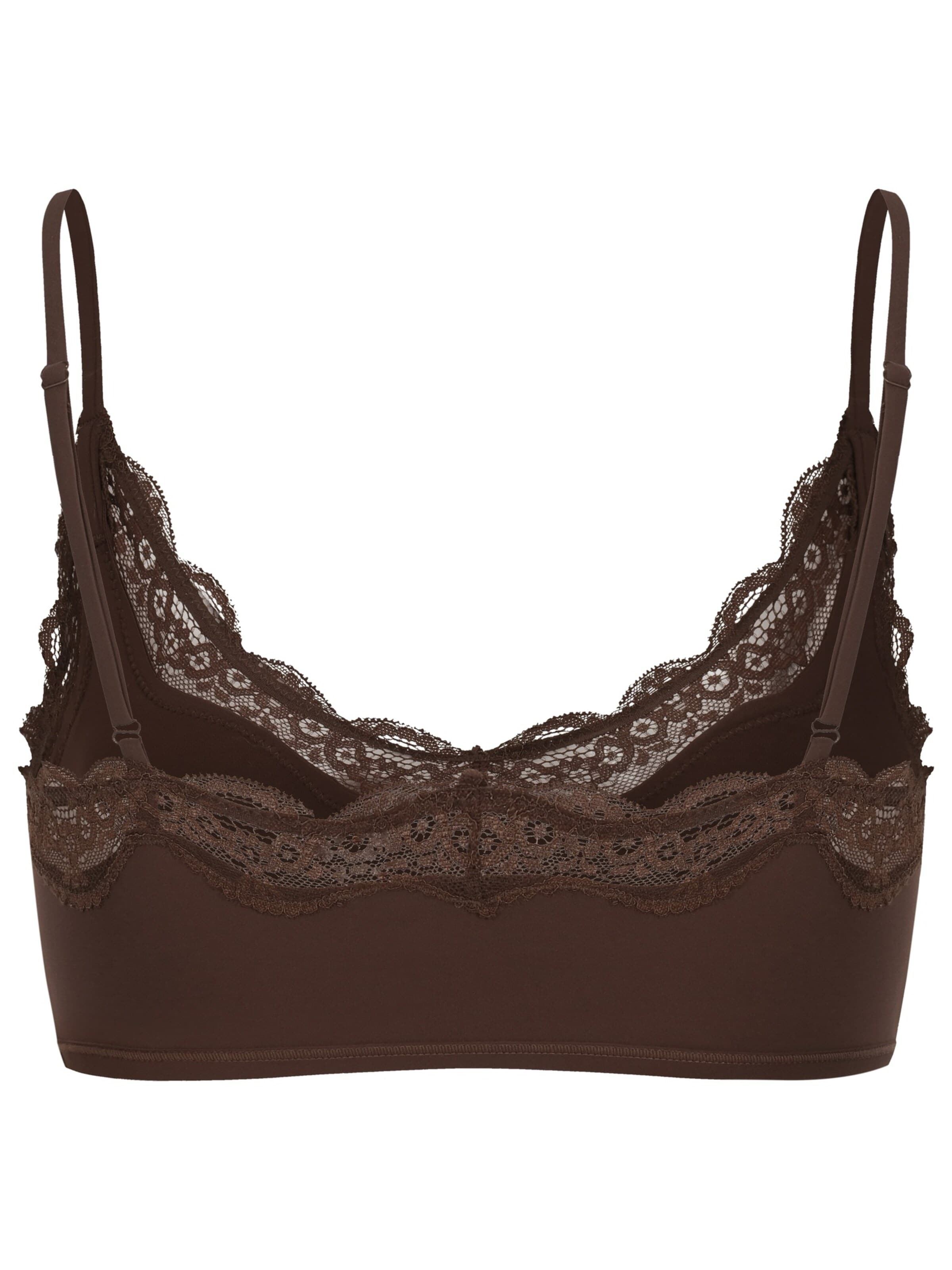 cfab Bygelfri Behå 'Lace Bralette' i brun