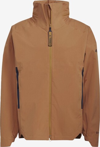 Veste outdoor 'MYSHELTER' ADIDAS TERREX en marron : devant