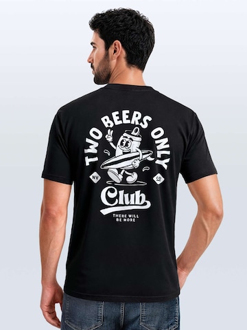 Neverless Shirt 'Two Beers only Backprint' in Black: front