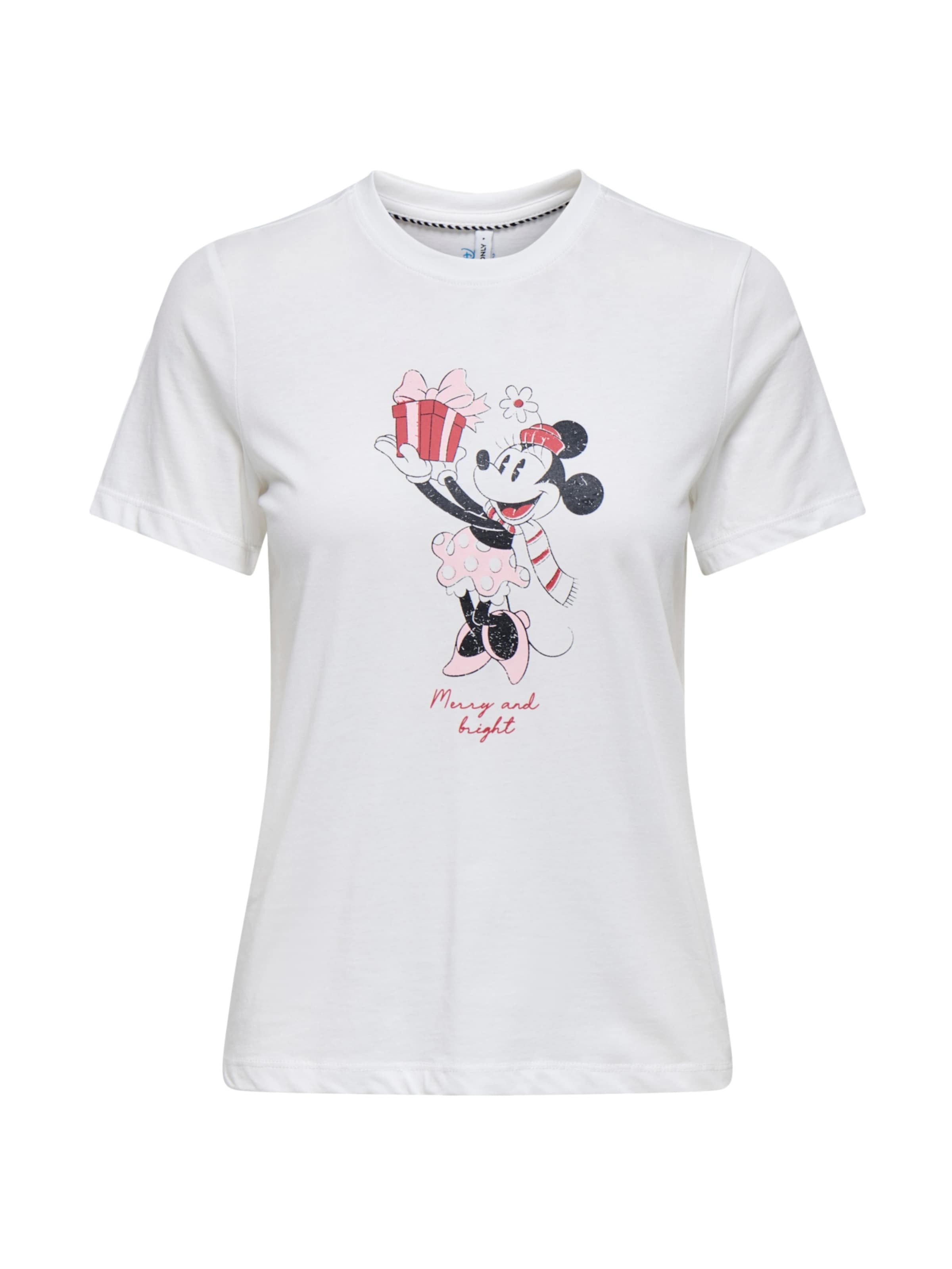 T-shirt 'Mickey Life' ONLY en blanc : devant