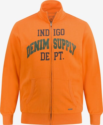 JP1880 Zip-Up Hoodie in Orange: front