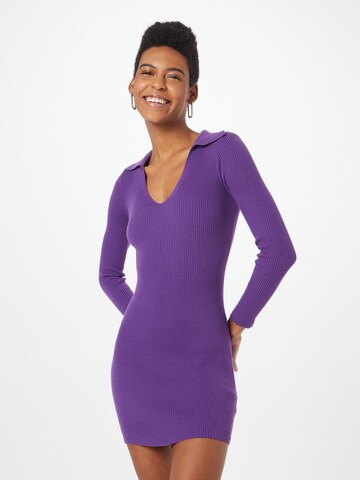 GLAMOROUS - Vestido de malha em roxo: frente