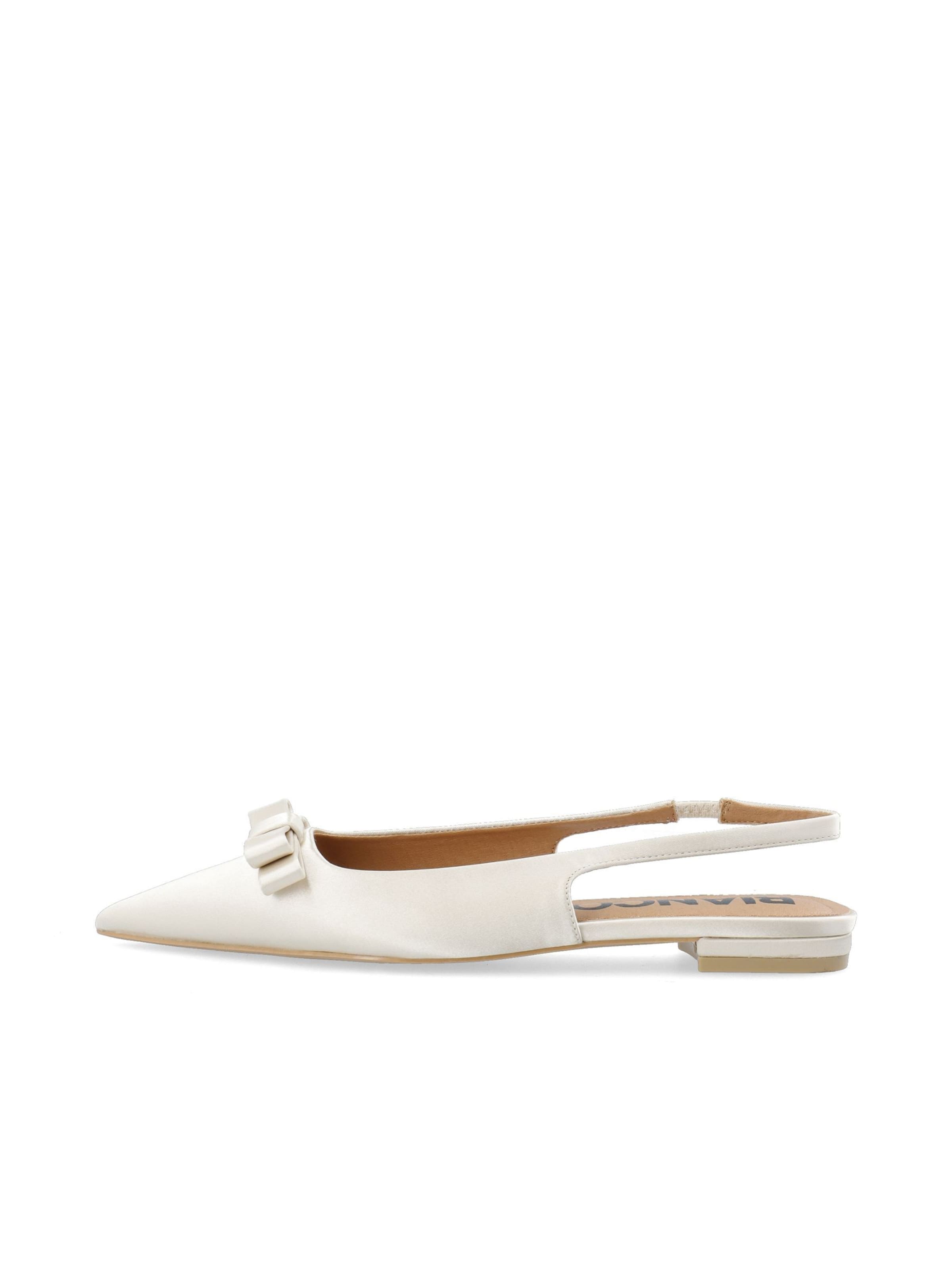 Ballerines à lanières 'Bari' Bianco en blanc : devant