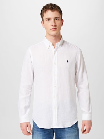 Coupe regular Chemise Polo Ralph Lauren en blanc : devant