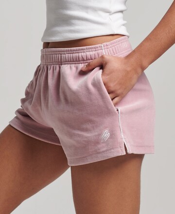 Superdry Regular Trousers in Pink