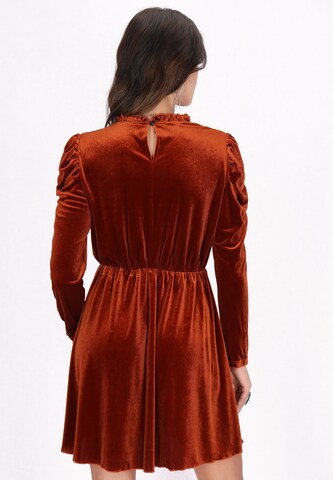 faina - Vestido de gala en marrón