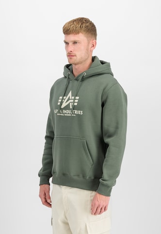žalia ALPHA INDUSTRIES Megztinis be užsegimo: priekis