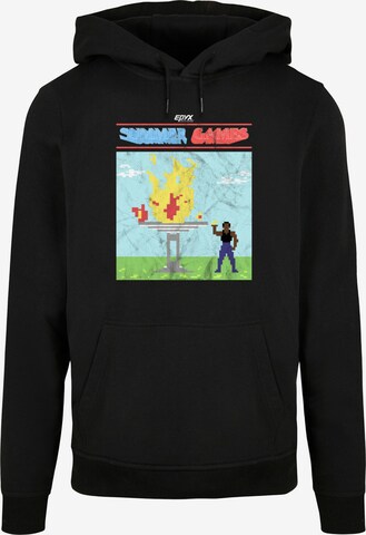 F4NT4STIC Sweatshirt 'Retro Gaming Summer Games' in Zwart: voorkant