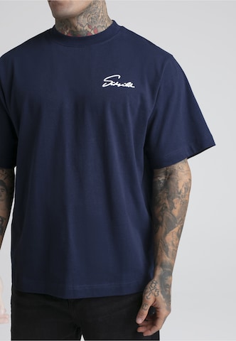 SikSilk - Camiseta 'Script' en azul