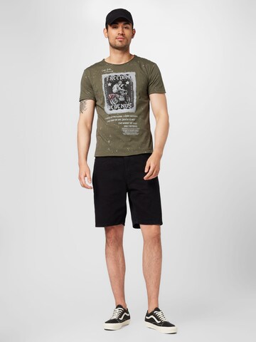 Key Largo T-Shirt 'EVIL' in Grün